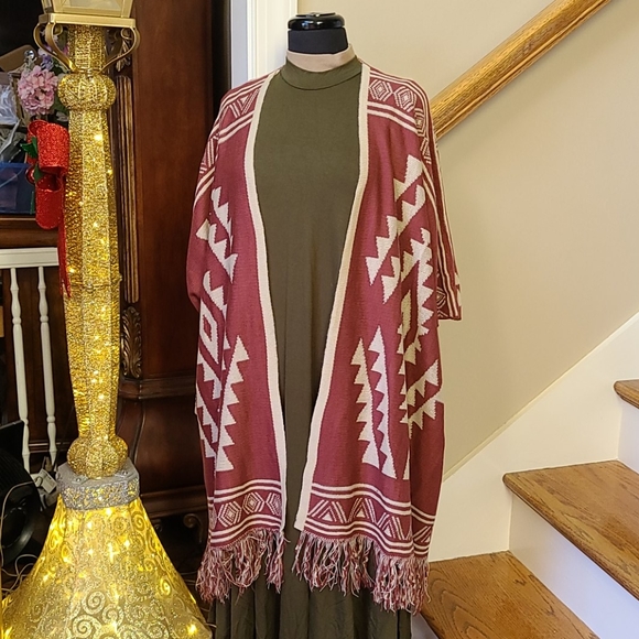 Cape Terra-cotta and beige. One size. - Picture 2 of 8